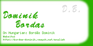 dominik bordas business card
