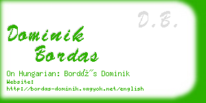 dominik bordas business card